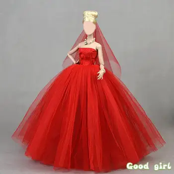 1PC את שמלת החתונה בובה צעצועים הכלה נישואין שמלת נסיכה הבובה שמלות ערב בגדי 1/6 30 ס 
