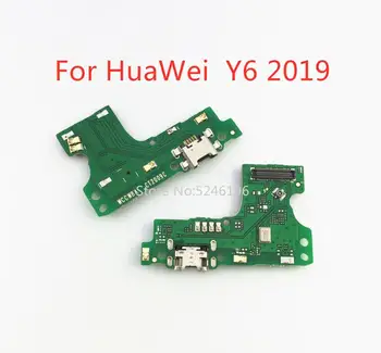 1pcs החלים על Huawei Y6 (2019) Y7 (2019) USB יציאת טעינה מטען בסיס מחבר רך כבל החלפה של חלקים