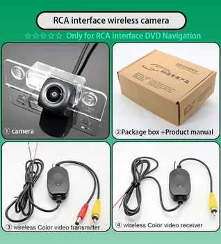 2.4 Ghz Wireless אחורית Fisheye Camera עבור פורד פיאסטה MK5 Hatchback 2002 2003 2004 2005 2006 2007 2008