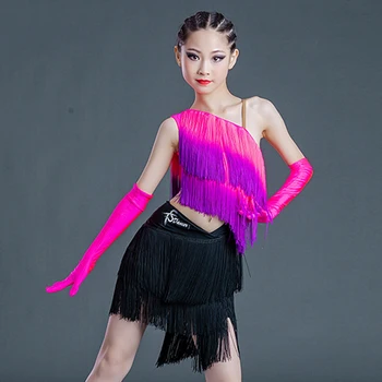 2023 חדש ריקודים לטיניים תחרות תחפושות בנות מצויץ שמלה קצרה סגנון ילדים לטיני שמלה סמבה רומבה צ ' אצ ' ה רוקדים ללבוש.