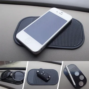 2Pcs רכב דביק נגד החלקה מחצלת אוניברסלי לרכב המחוונים לוח מחוונים במכונית קישוט אביזרים הפנים מחצלת על GPS טלפון נייד Mp3 Mp4