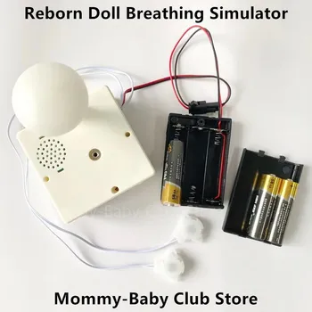 DIY בובת מתנת מחדש הבובה סימולטור נשימה הלב פועם עם לבכות ולחייך נשמע על צעצוע קטיפה מחדש הבובה אביזרים