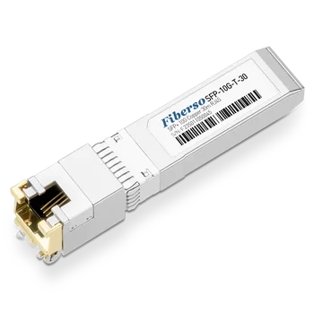 Fiberso 10GBASE-T נחושת SFP+ מודול תואם עם סיסקו Huawei מתגים Rj45 30m סיב אופטי המשדר.