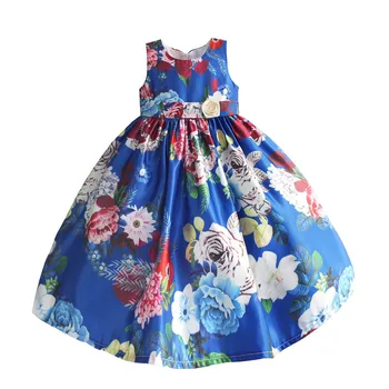 Hetiso קיץ פרחוני בייבי בנות שמלת כותנה ללא שרוולים ילדים שמלת ילדה הבגדים רוז פרח שמלת תלבושות 3-8T