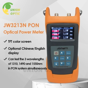 JW3213N סיבים פון הכוח האופטי מטר FTTx דיגיטלי אופטי הבוחן צבע מסך 1310/1490/1550nm