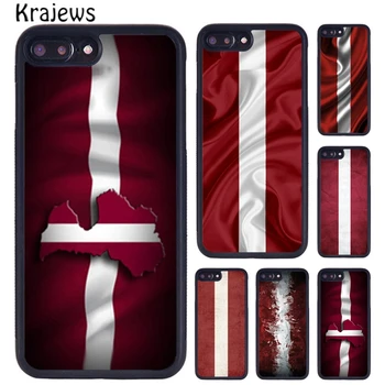 Krajews לטביה דגל מקרה טלפון עבור iPhone SE2020 15 14 X XR XS 11 12 13 מיני פרו מקס 6 7 8 בתוספת כיסוי מעטפת coque