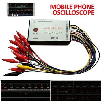 TWF102 נייד טלפון נייד אוסצילוסקופ 100KHz 13 אות דגימה יציאות עבור אנדרואיד Logic Analyzer דיגיטלי מתנד