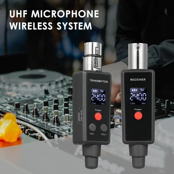 UHF מיקרופון אלחוטי מערכת הזזת סליל/קבל מיקרופון חוטית אלחוטית 2.4 G אלחוטי מתאם להעברת אותות