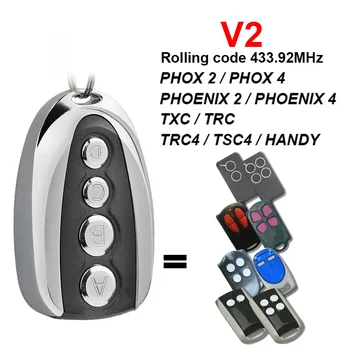 V2 פיניקס שליטה מרחוק Phox פיניקס 2 4 TXC TRC TRC4 TSC4 שימושי שליטה מרחוק דלת המוסך פותחן 433mhz רולינג קוד