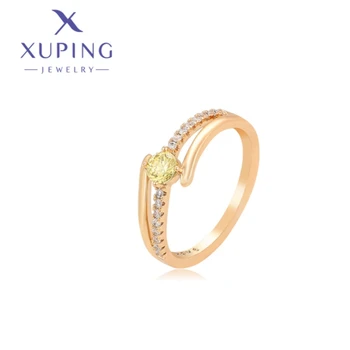 Xuping תכשיטים הגעה לניו אופנה לציון יום ייחודי צבע זהב טבעות לנשים, תלמידת בית ספר מסיבת חתונה מתנה X000655815