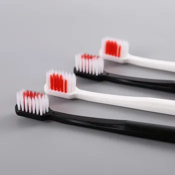 אופנה רך-מברשת זיפים שחור לבן לב כמה מברשת השיניים Nano מבוגרים מברשת שיניים טיפולי שיניים לילדים מברשת