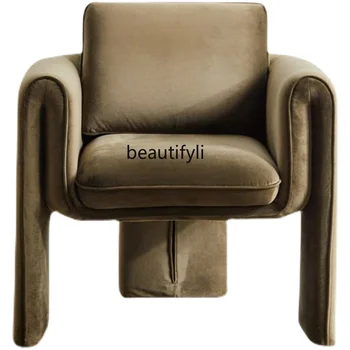 איטלקי מינימליסטי חד-מושב הספה כיסא קטיפה נורדי פלנל וילה פנאי הכיסא מעצב כסאות חדר שינה יהירות הכיסא