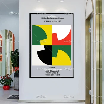 האנס ריכטר התערוכה הפוסטר תמונות ציורים אובייקטים 1973 עיצוב הבית הדפסי אמנות קיר קנבס, פוסטרים מתנה ייחודית