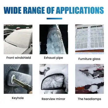 המכונית Deicing ספריי 60ml רכב שלג נמס תרסיס יעיל להסרת קרח על שמשות החלונות מראות אוטומטי Deicing הסוכן להפשיר