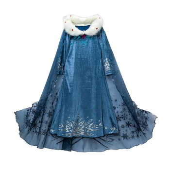 הנסיכה העמק-אלזה תלבושת הילדה אלזה להתלבש קפוא קוספליי תלבושת שלג נסיכה להתחפש בליל כל הקדושים מסיבת יום הולדת תלבושת
