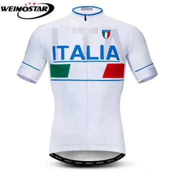 טור דה איטליה רכיבה על אופניים ג 'רזי קצר ג' רזי יוקרתי דה Ciclismo איטליה Maillot MTB אופני החולצה העליון רכיבה על אופניים בגדים כחול לבן