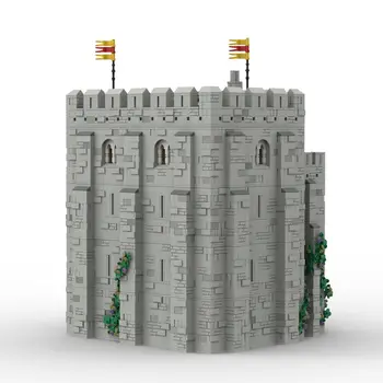 ימי הביניים לשמור על הטירה עם מלא פנים מודולרי בניית צעצועים 8984 חתיכות MOC