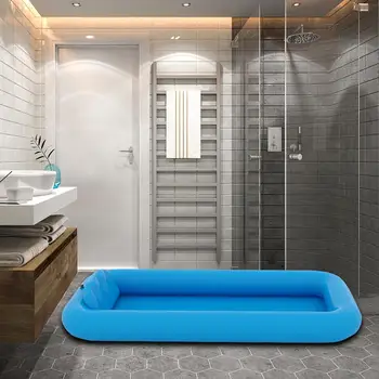 מתנפח אמבטיה מתקפלת אמבטיה ג ' קוזי ליד המיטה להתקלח באמבטיה האמבטיה ערכת מובנה מתנפחת כרית ניידת האמבטיה למטפלים