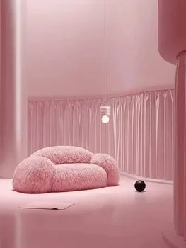 נורדי מעצב תאורה מודרניים יוקרה הסלון מינימליסטי סלון יופי דירה קטנה יצירתי שלג קטיפה ספה עצלן