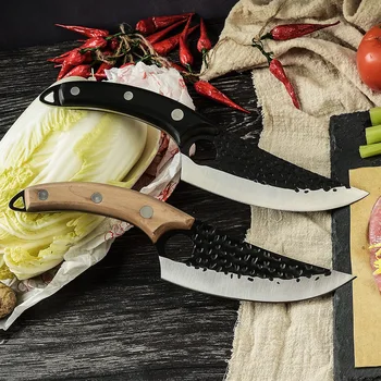 נירוסטה למטבח תוקע סכין בעבודת יד דיג סכין קצבים חיצונית בישול קאטר סכין קצבים קאטר