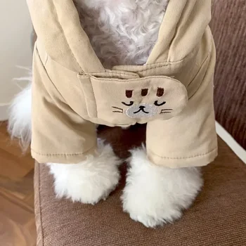 סוודר לכלב בגדים גור לחיות מחמד מעיל אופנה חתול החורף הצ 'יוואווה Desinger חם, קפוצ' ון סתיו קריקטורה פומרניאן פודל קטן.
