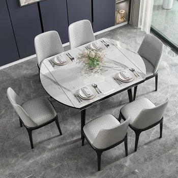 סלע מוצק עץ מרובע שולחן אוכל קטן בדירה מודרנית ביתיים פשוטים קיפול פיונה פאנג כפול מטרה אינדוקציה כיריים דין