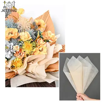 פרח נייר אריזה שקוף חלב כותנה הבטנה נייר עטיפה פרחים זר החתונה רך צבעוני דקורטיבי נייר
