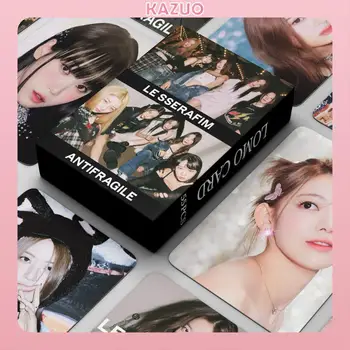 קזואו 55 יח ' LE SSERAFIM ANTIFRAGILE אלבום Lomo כרטיס Kpop Photocards סדרת גלויות