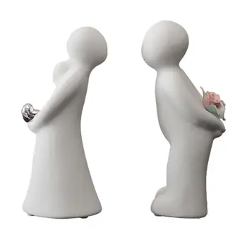רומנטי כמה דמויות קרמיקה גוף האדם פסלים דקורטיביים קישוט כמה מופשט דמות מתנה ליום הנישואין