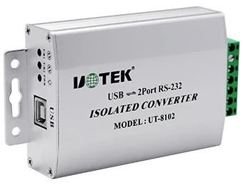 תעשייתי הנמכר USB 2 יציאות RS-232 ממיר עם התקן בידוד UT-8102