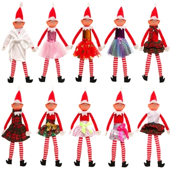 【משלוח חינם】Barwa השדון בגדים על המדף בשביל ילדה ילדים צעצוע חג המולד בובה אביזרים